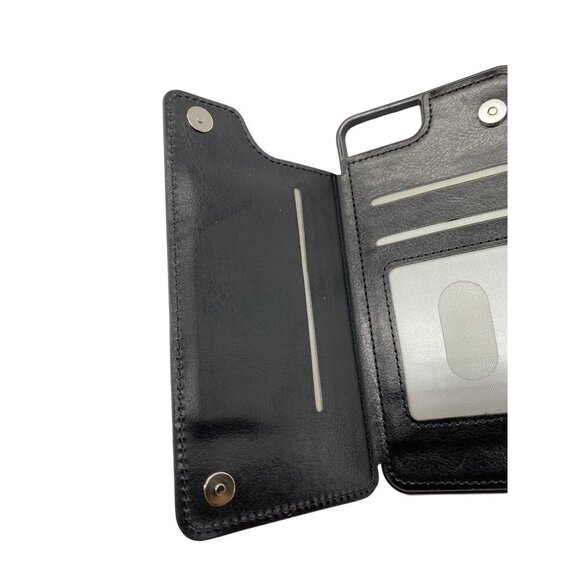 iPhone 7 Plus Wallet Case Black 2-In-1 Design Multiple Card Slots Magnetic Closu - Picture 8 of 8